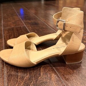 Via Spiga Beige Leather Heeled Sandals